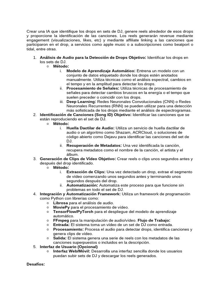 IA para Identificar Drops en Sets de DJ | PDF | Inteligencia artificial ...