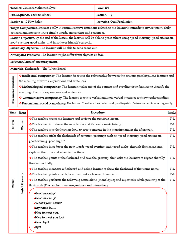 01greetings 250927 225759 | PDF | Learning | Teachers