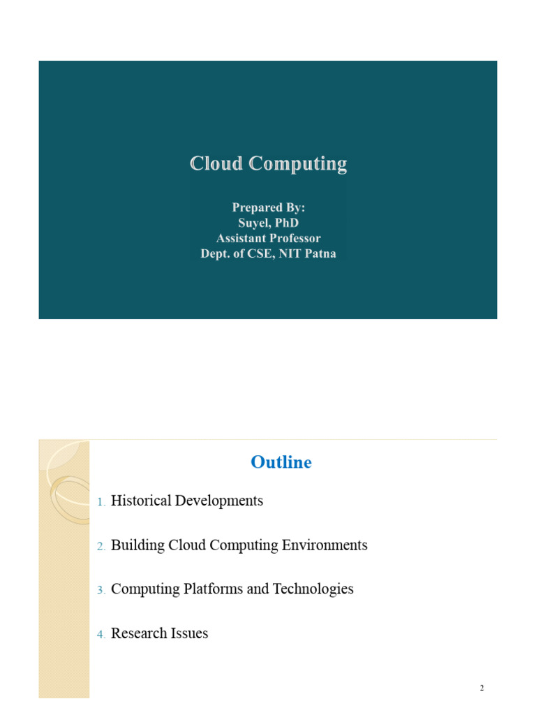 Evolution of Cloud Computing Technologies | PDF | Cloud Computing ...
