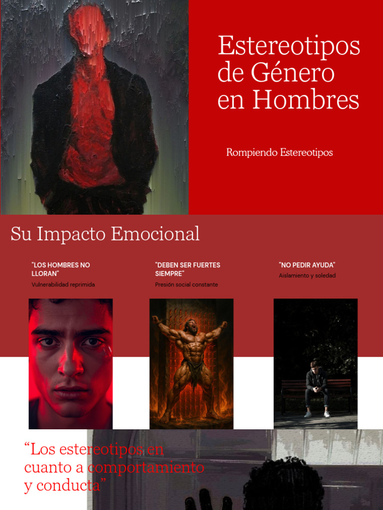 Estereotipos de Género en Hombres: Impacto Emocional | PDF