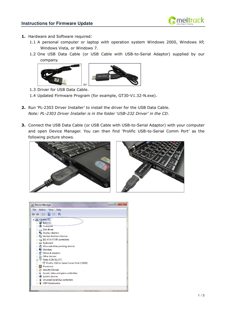 Firmware Update Instructions Guide | PDF