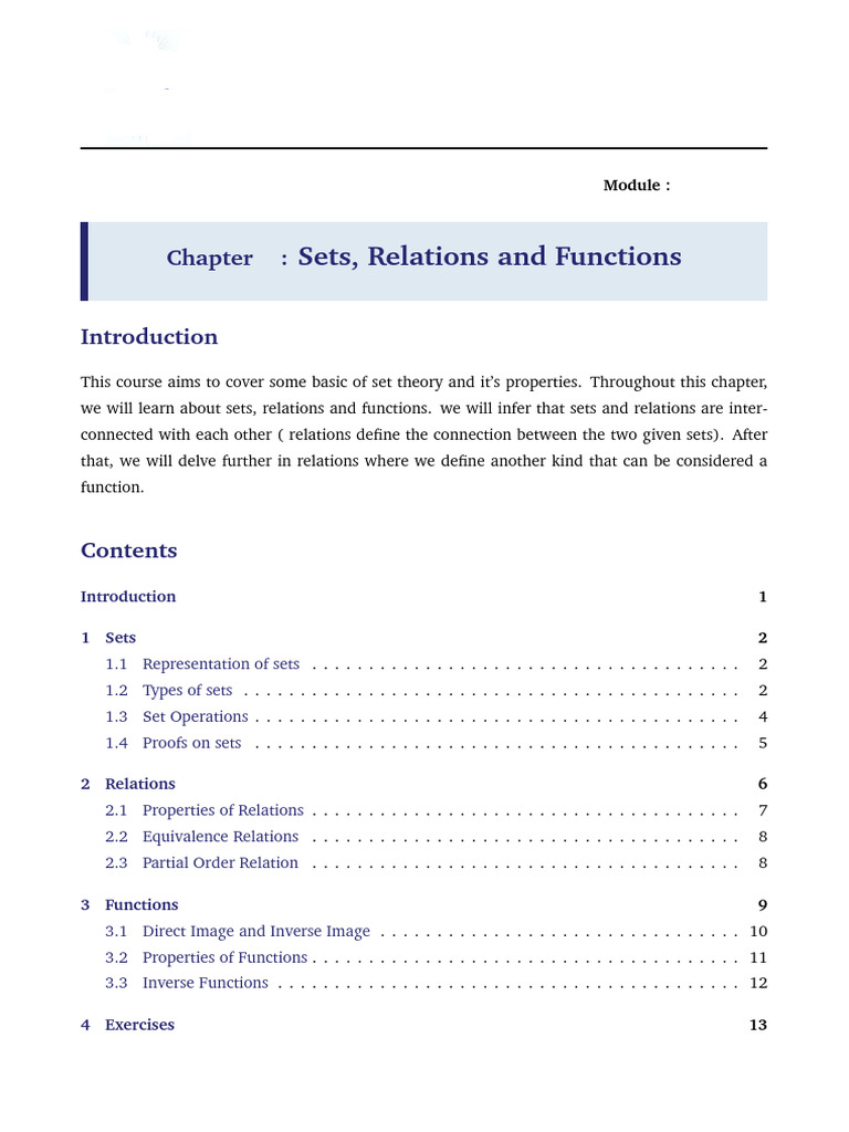 Understanding Sets, Relations, Functions | PDF | Set (Mathematics ...