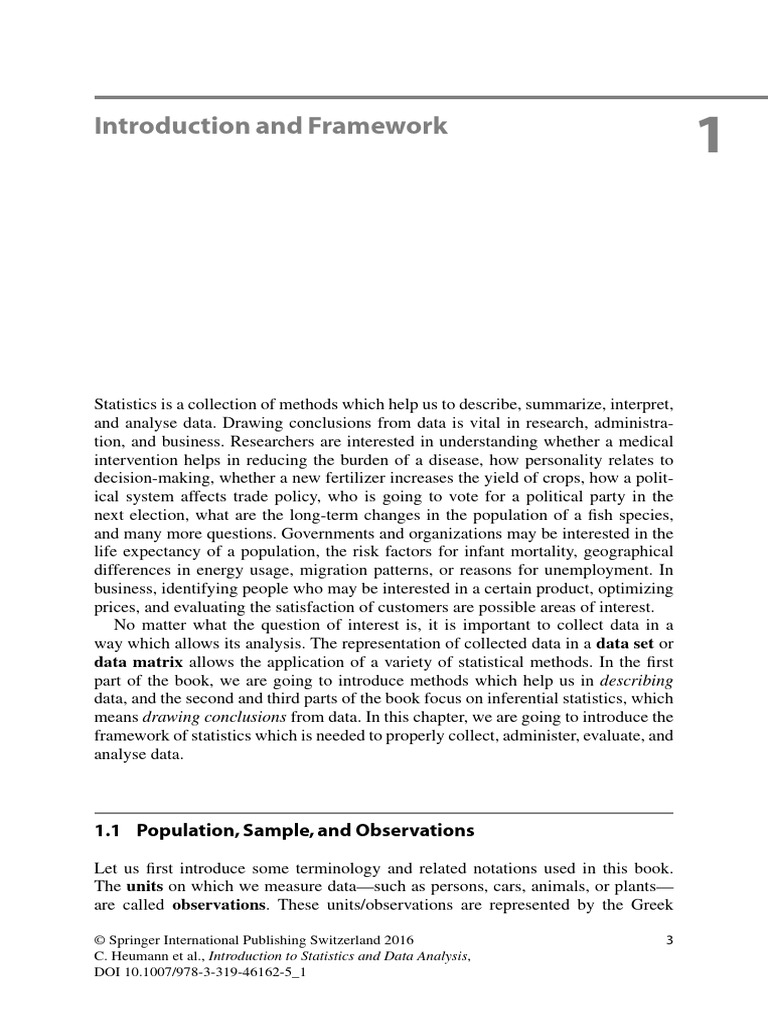 Introduction to Statistics Framework | PDF | Survey Methodology ...
