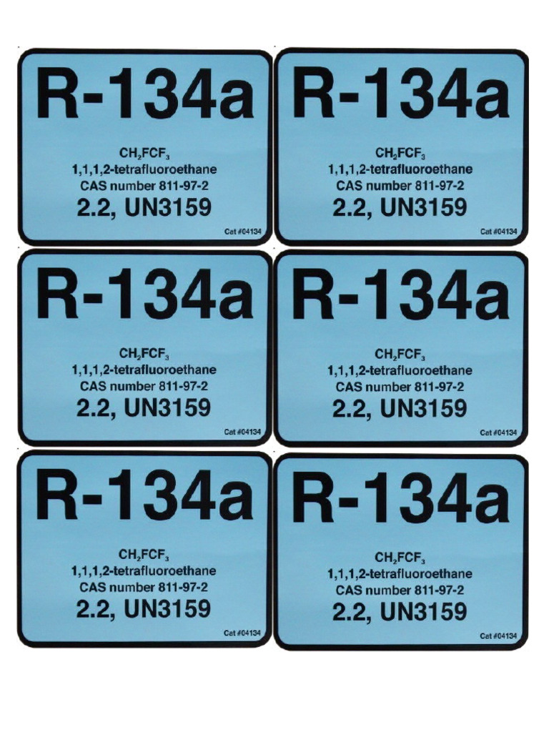 Etiquetas R 134A | PDF