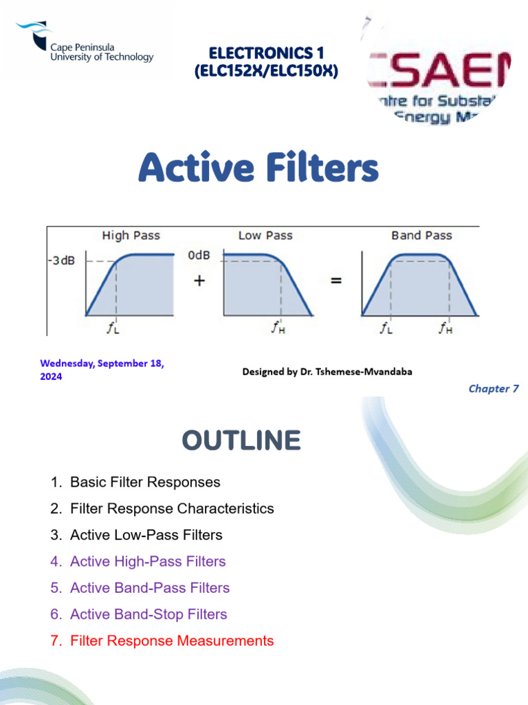 Lesson 20 - Active Filters - Term 4-Week 1 | PDF | Electronic Filter ...