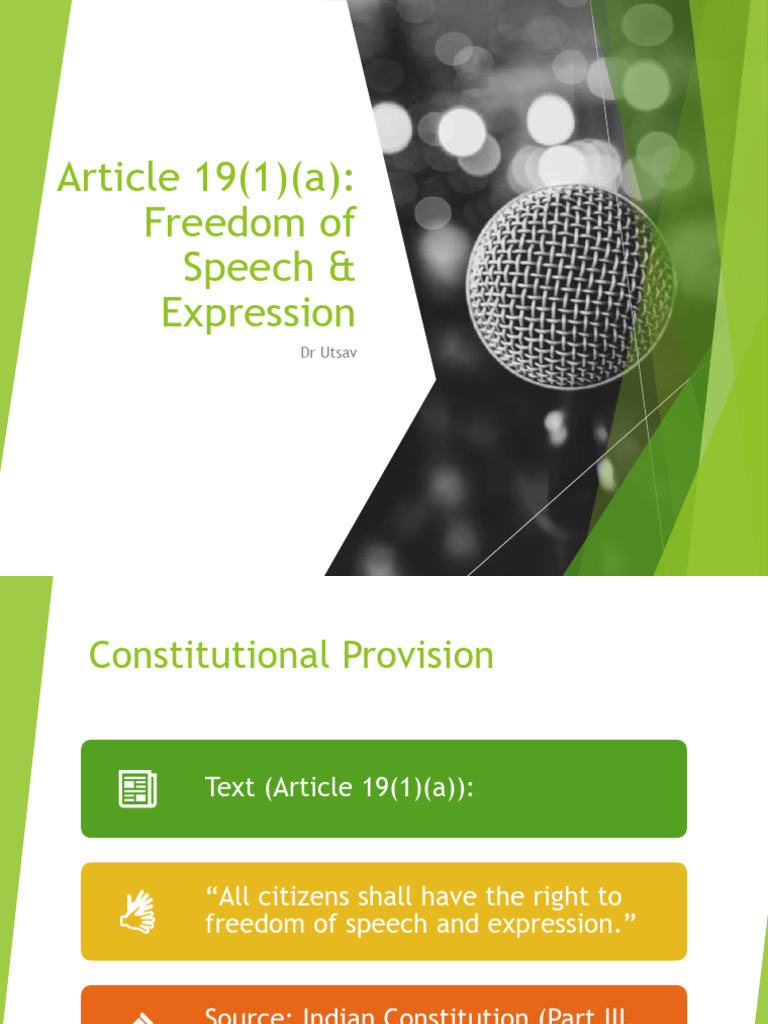 Article 19: Freedom of Speech in India | PDF | Freedom Of Expression ...