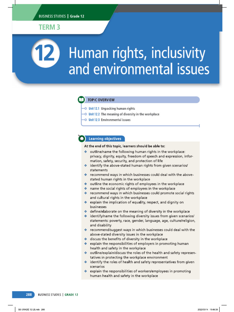 Human Rights Inclusivity Env Issues Notes - 240829 - 121922 | PDF
