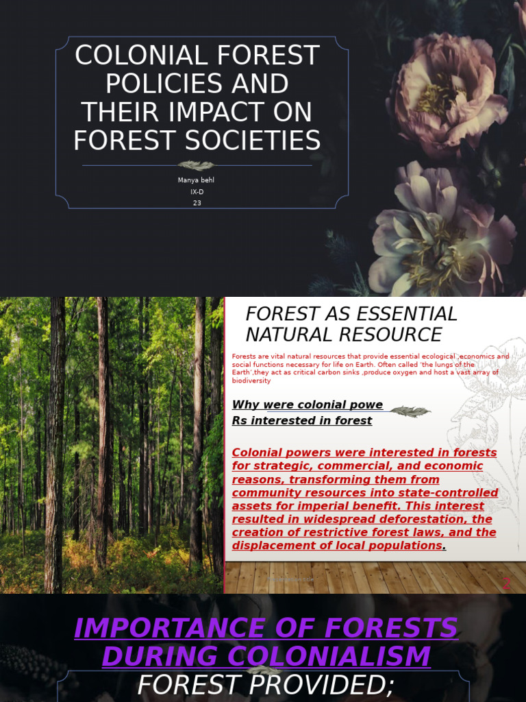 Colonial Forest Policies and Societal Impact | PDF | Forests ...