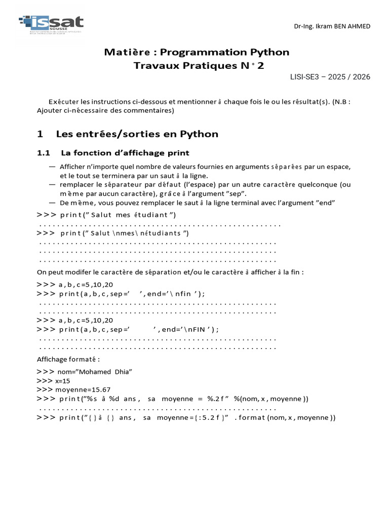 Introduction à la Programmation Python | PDF | Programmation ...