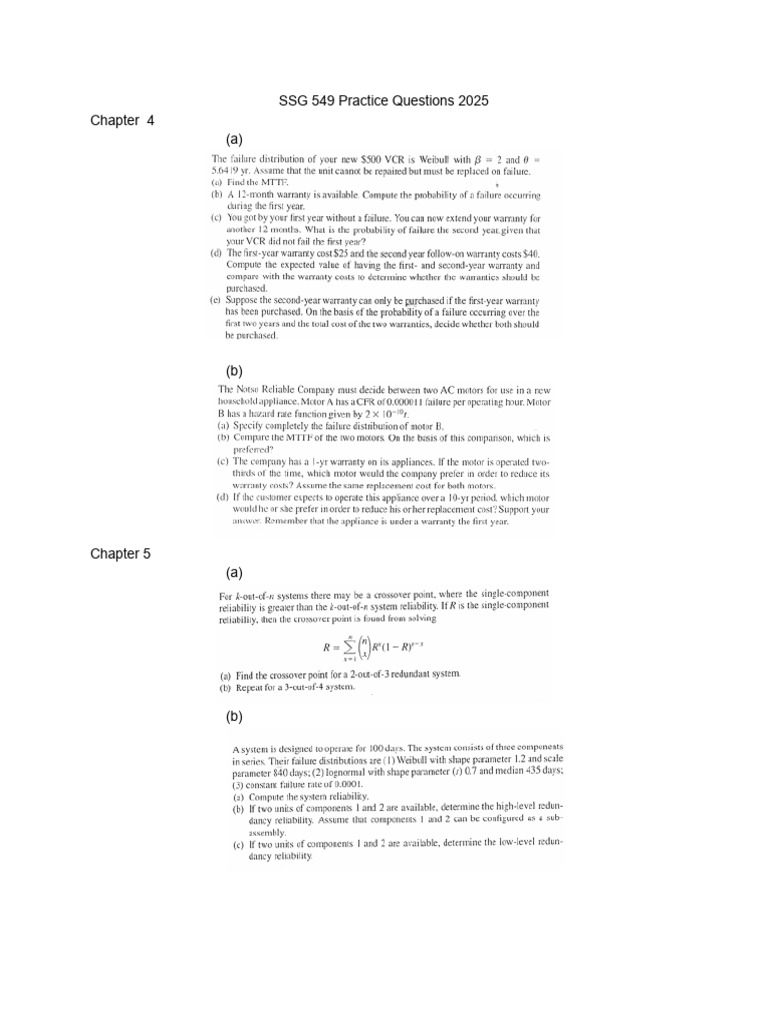 Practice Questions Chapter 4 - 10 | PDF