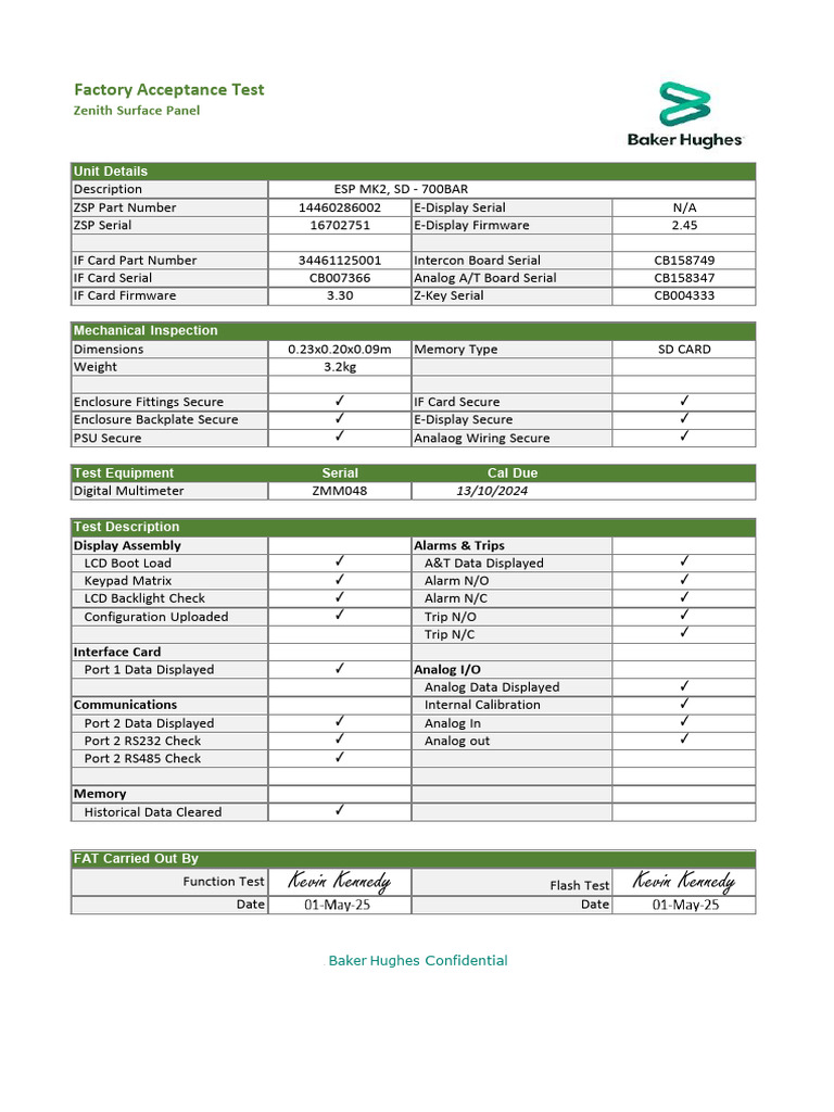 ESP MK2 Unit Inspection Report | PDF | Electronics | Computer Architecture