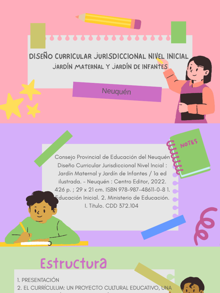 Diseño Curricular Nivel Inicial Neuquén | PDF | Plan de estudios ...