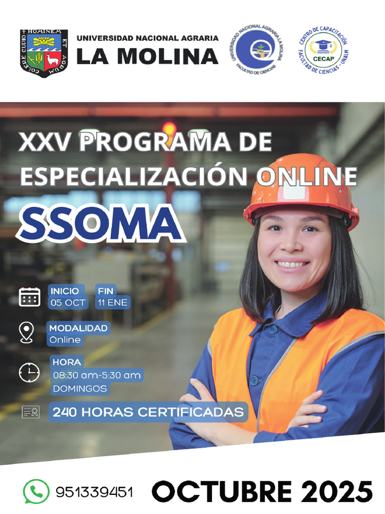 Brochure Ssoma 2025 Cecap Abril | PDF | Seguridad y salud ocupacional ...