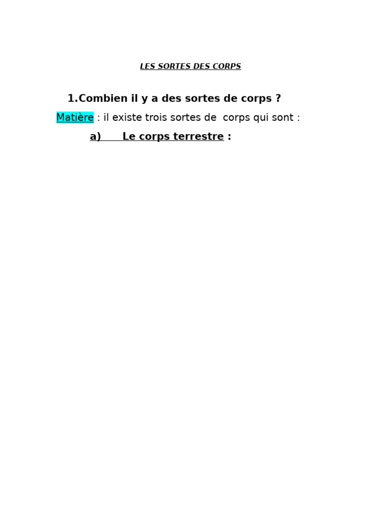 Les Sortes de Corps Terrestres et Célestes | PDF | Résurrection ...