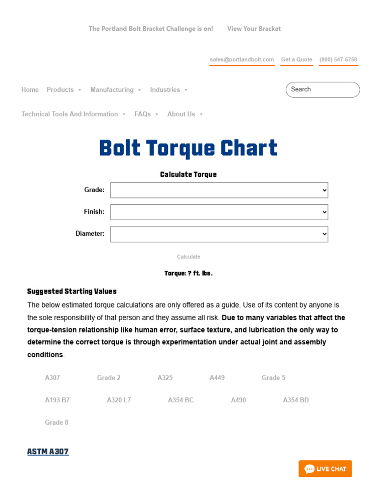 Portland Bolt Torque Calculations Guide | PDF | Screw | Mechanical ...