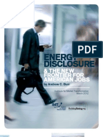 Energy Disclosure & The New Frontier For American Jobs