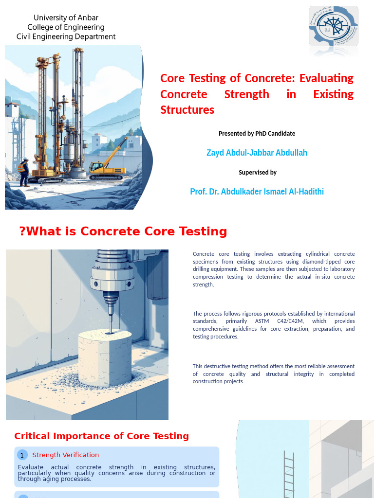 Core Testing of Concrete Evaluating Concrete Strength in Existing ...