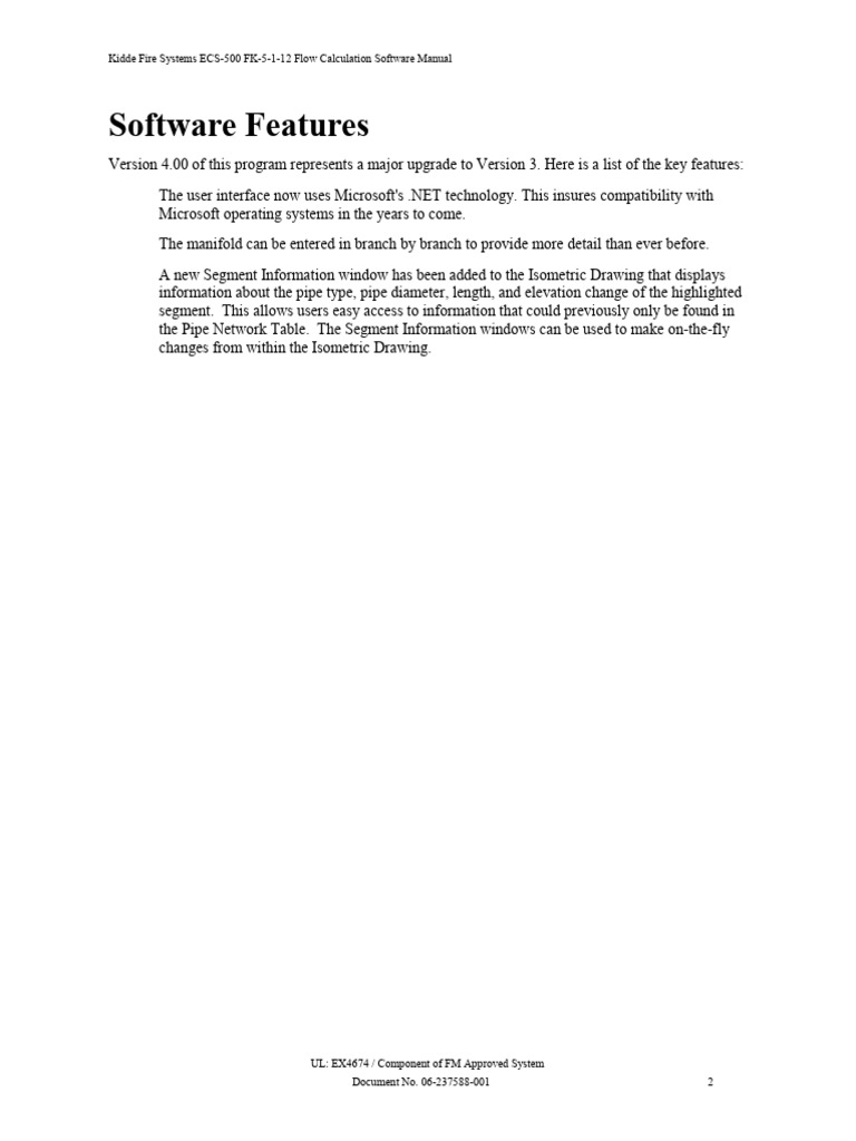 Kidde ECS-500 Flow Calculation Manual | PDF | Computing Platforms ...