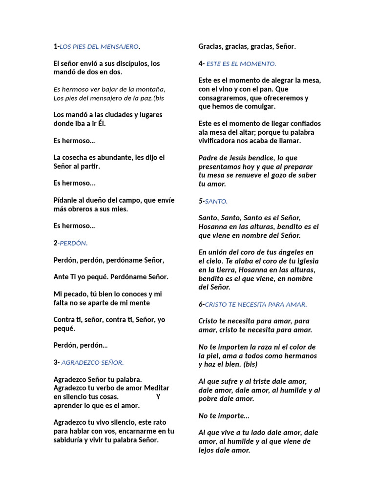 Mensajes de fe y amor en canciones | PDF | Amor | Cristo (título)