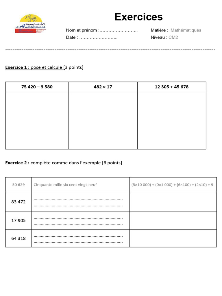 Controle CM2 01 01 Soutien | PDF