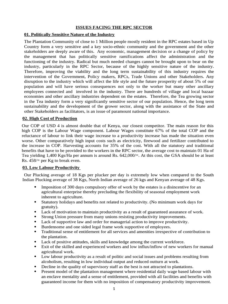 Challenges in the RPC Sector Analysis | PDF | Soil | Agriculture