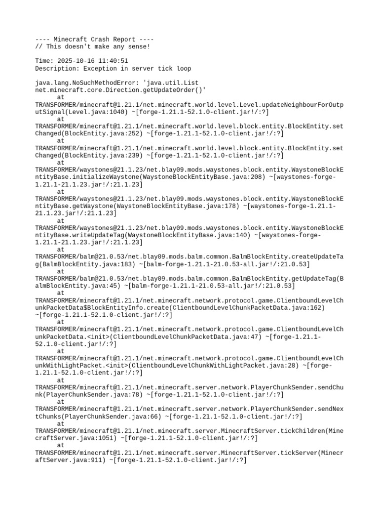 Minecraft 1.21.1 Crash Report Analysis | PDF | Central Processing Unit ...