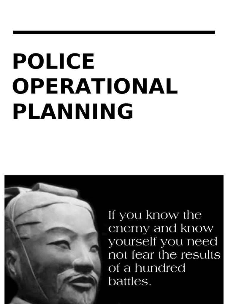 Police Operational Planning Guide | PDF | Policy | Police