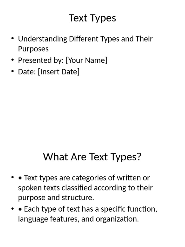 Understanding Text Types and Their Uses | PDF | Human Communication ...