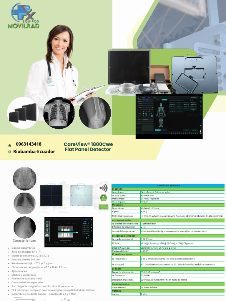 CareView® 1800CweFlat Panel Detector PDF | PDF