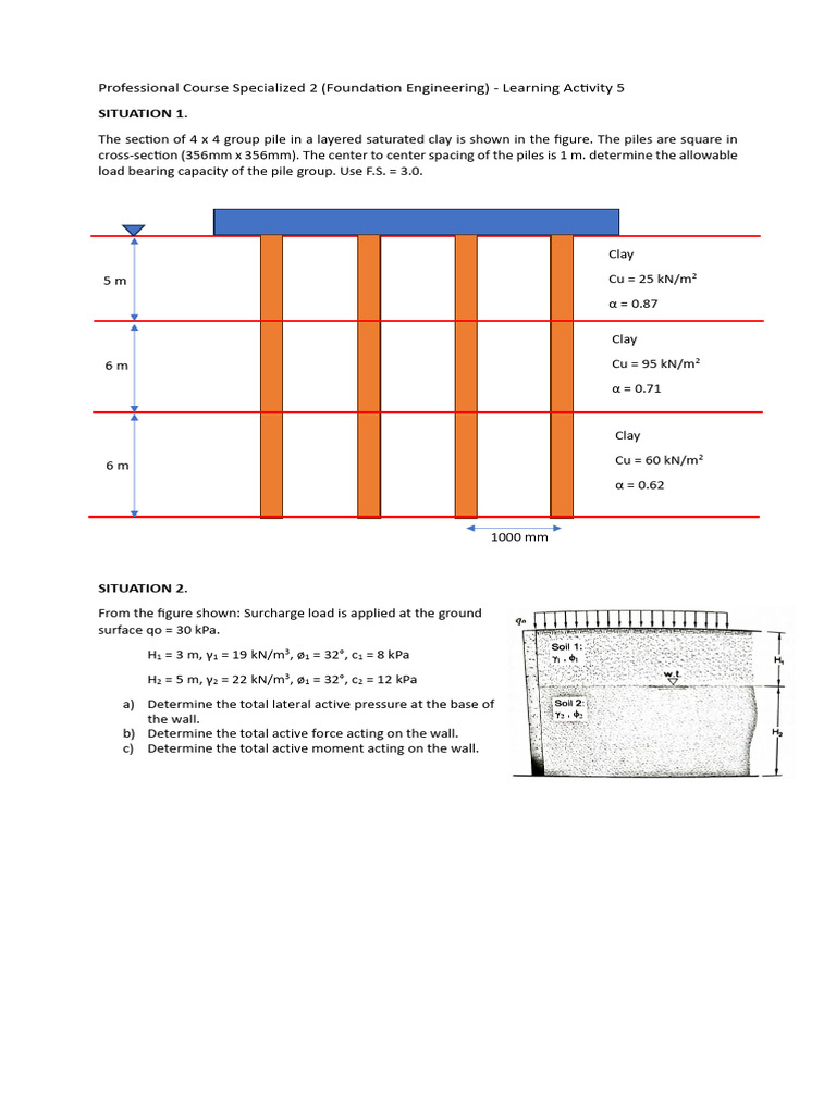 Pile Group Load Capacity Analysis | PDF