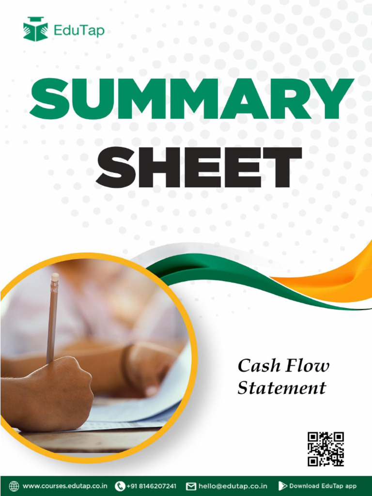 25 Summary - Cash Flow Statement Lyst2146 | PDF | Cash Flow Statement ...