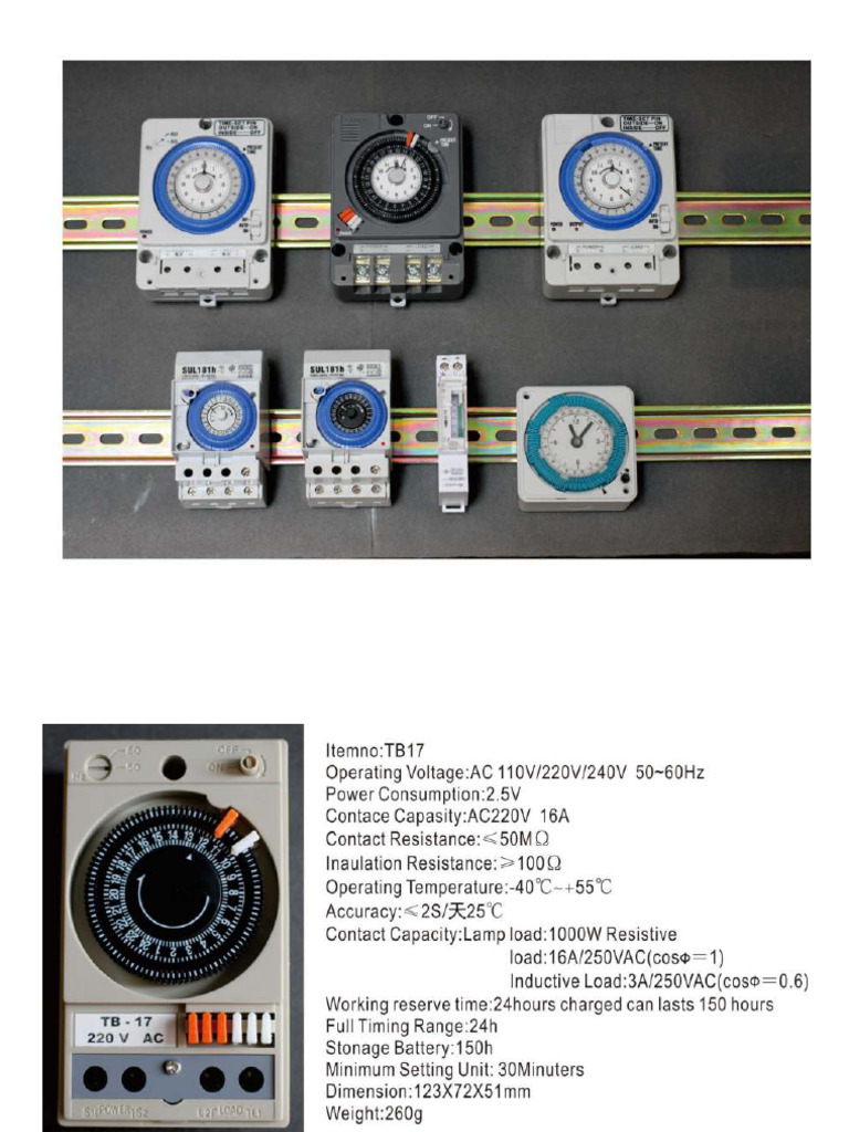 Mechanical Timer Switch Catalog1 | PDF