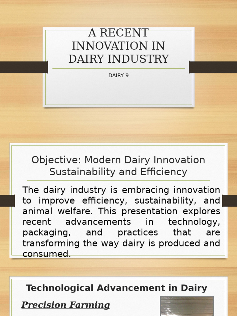 Innovations in Sustainable Dairy Production | PDF | Dairy | Dairy Farming