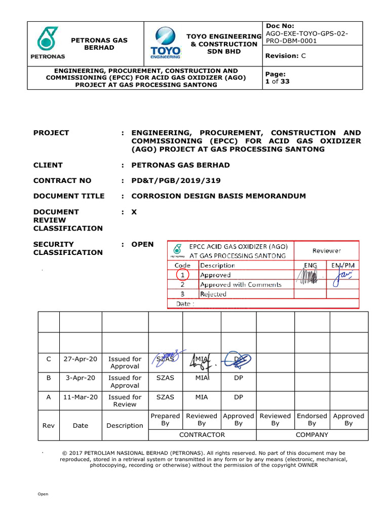 Corrosion Design Basis for AGO Project | PDF | Corrosion | Kilogram