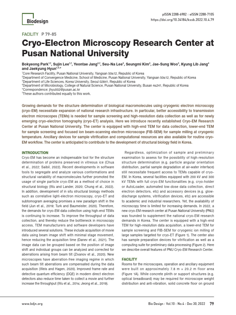 PNU Cryo-EM Research Center Overview | PDF | Transmission Electron ...