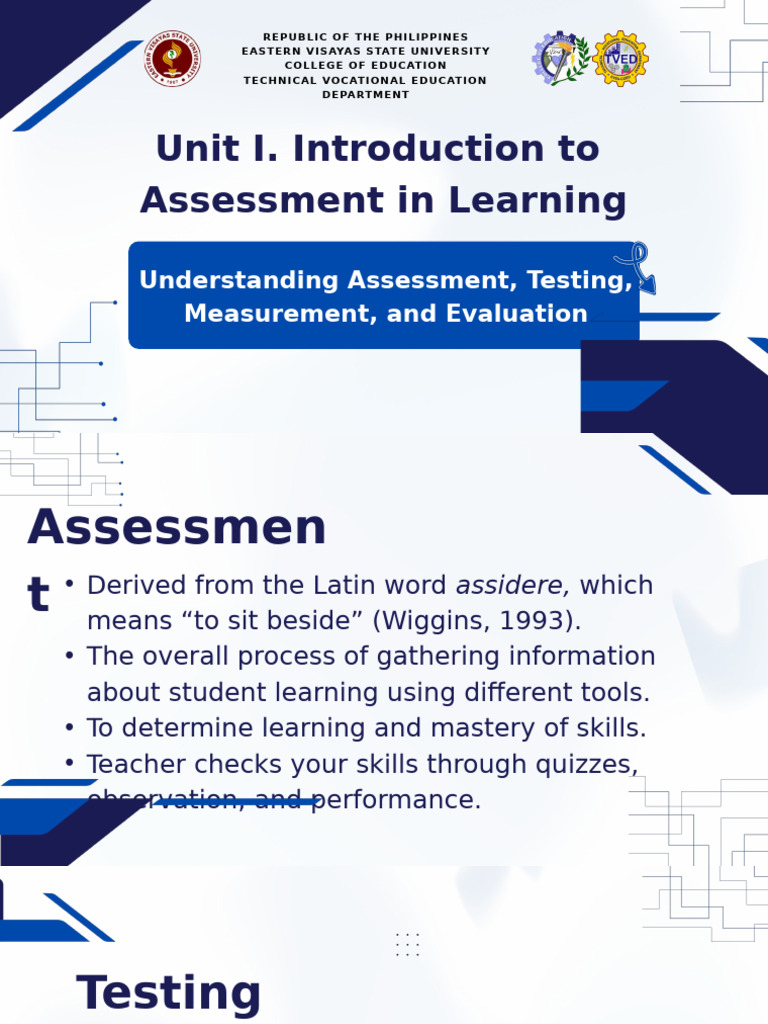 Assessment, Testing, Measurement Guide | PDF | Educational Assessment ...