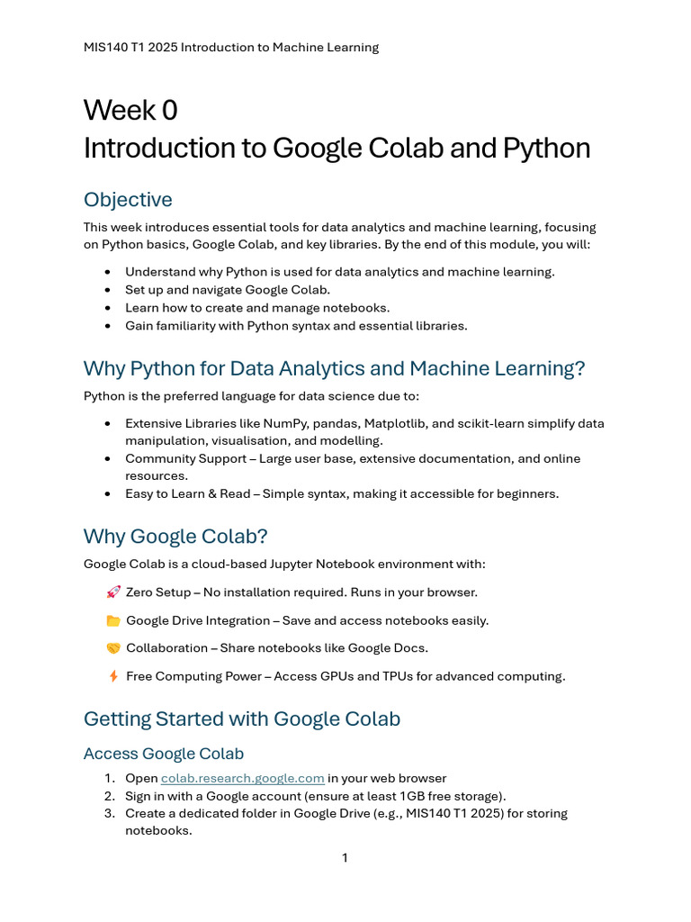 Mis140 t1 2025 Week 0 Lab | PDF | Python (Programming Language ...