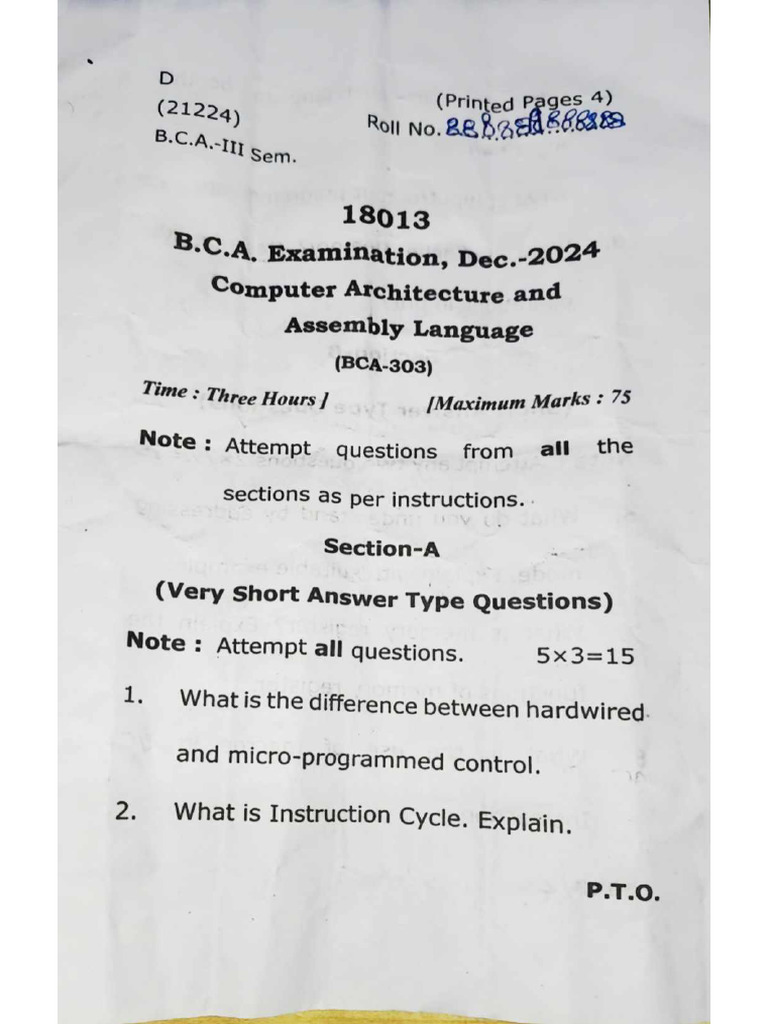 Computer Architecture and Assembly Language | PDF