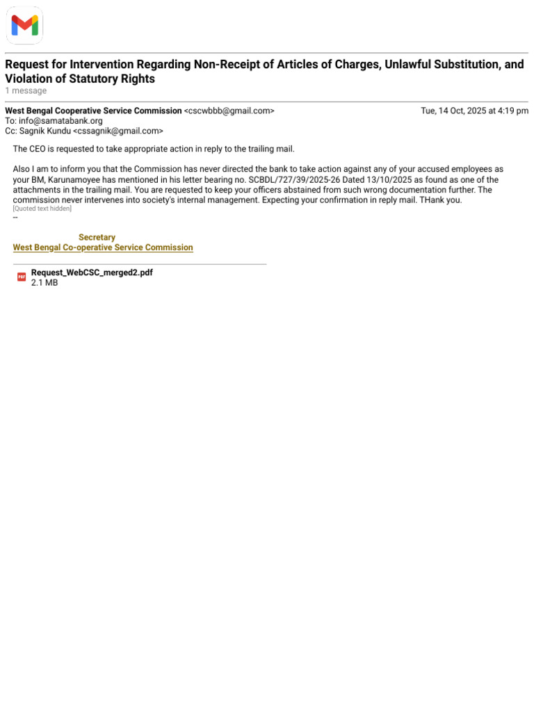 Gmail - Request For Intervention Regarding Non-Receipt of Articles of ...