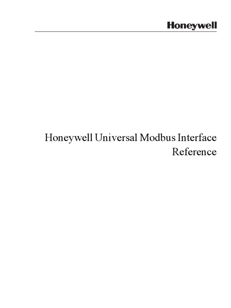 Honeywell Universal Modbus Interface Reference | PDF | Parameter ...