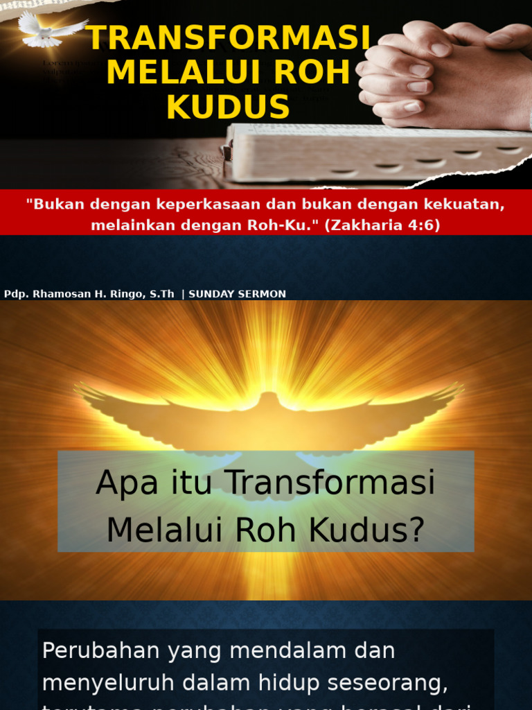 Transformasi Melalui Roh Kudus | PDF