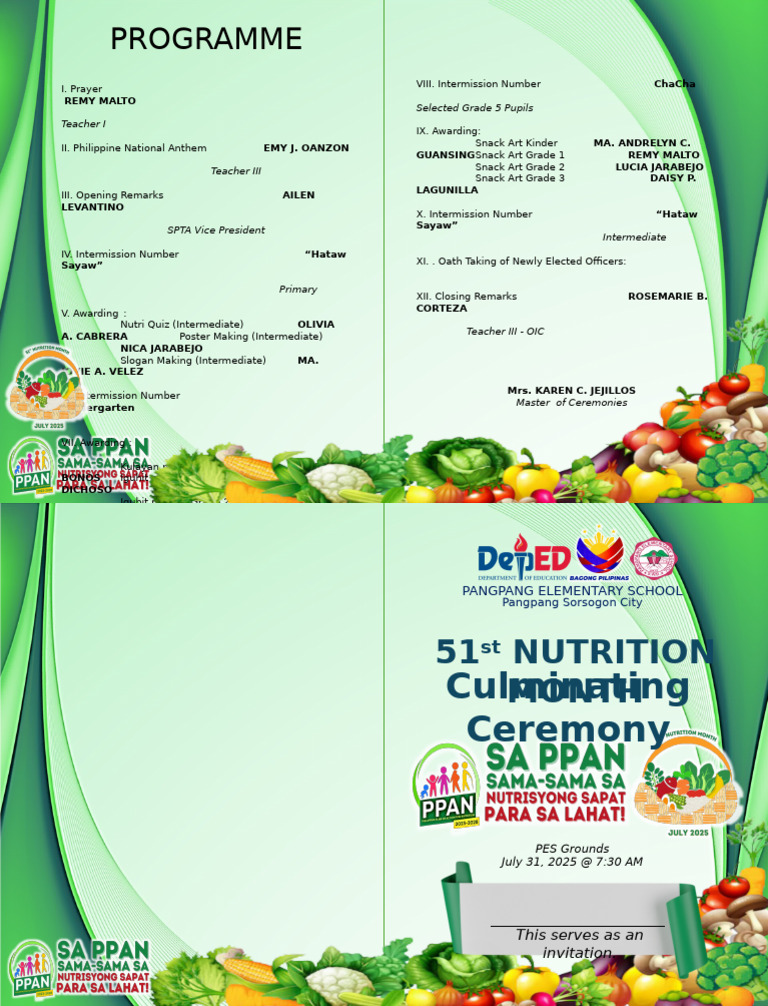 Nutrition Month Kick-Off Program | PDF