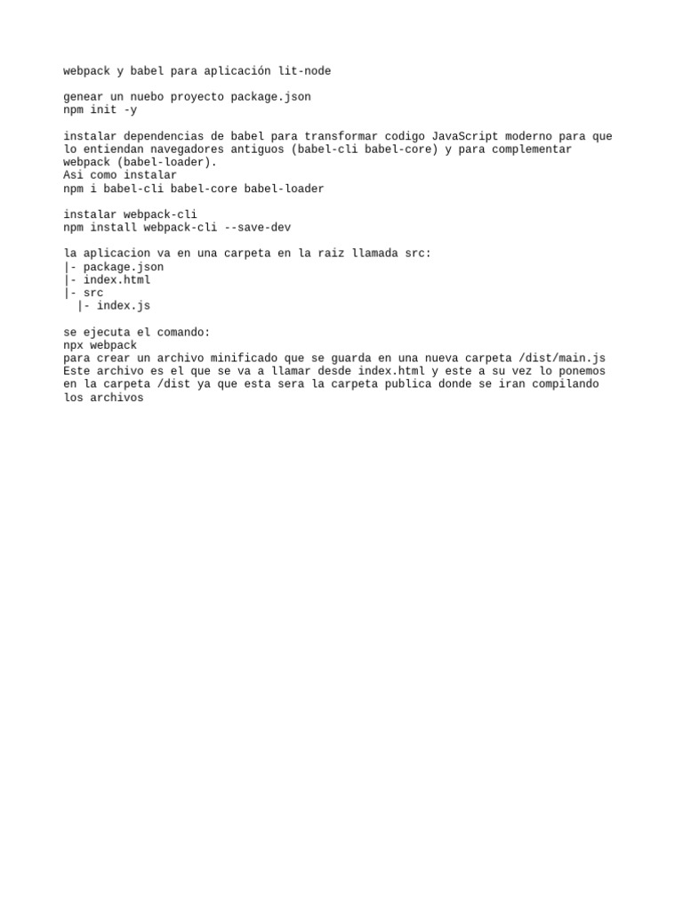 Webpack y Babel | PDF
