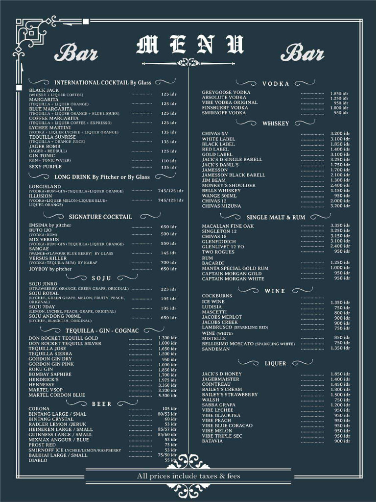 Menu Versus | PDF