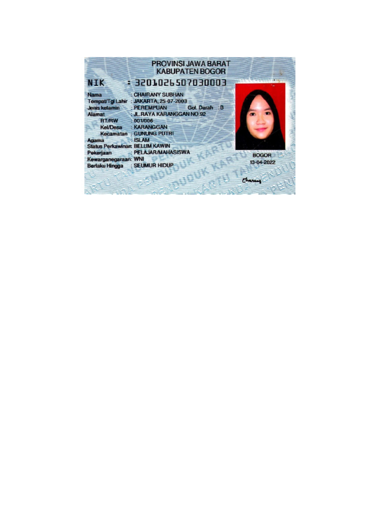 KTP Rany-1 | PDF