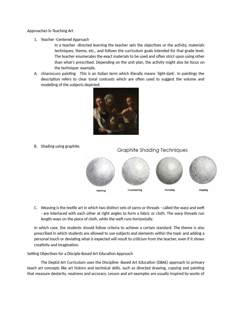 Approaches in Teaching Art | PDF | Textiles | Teachers