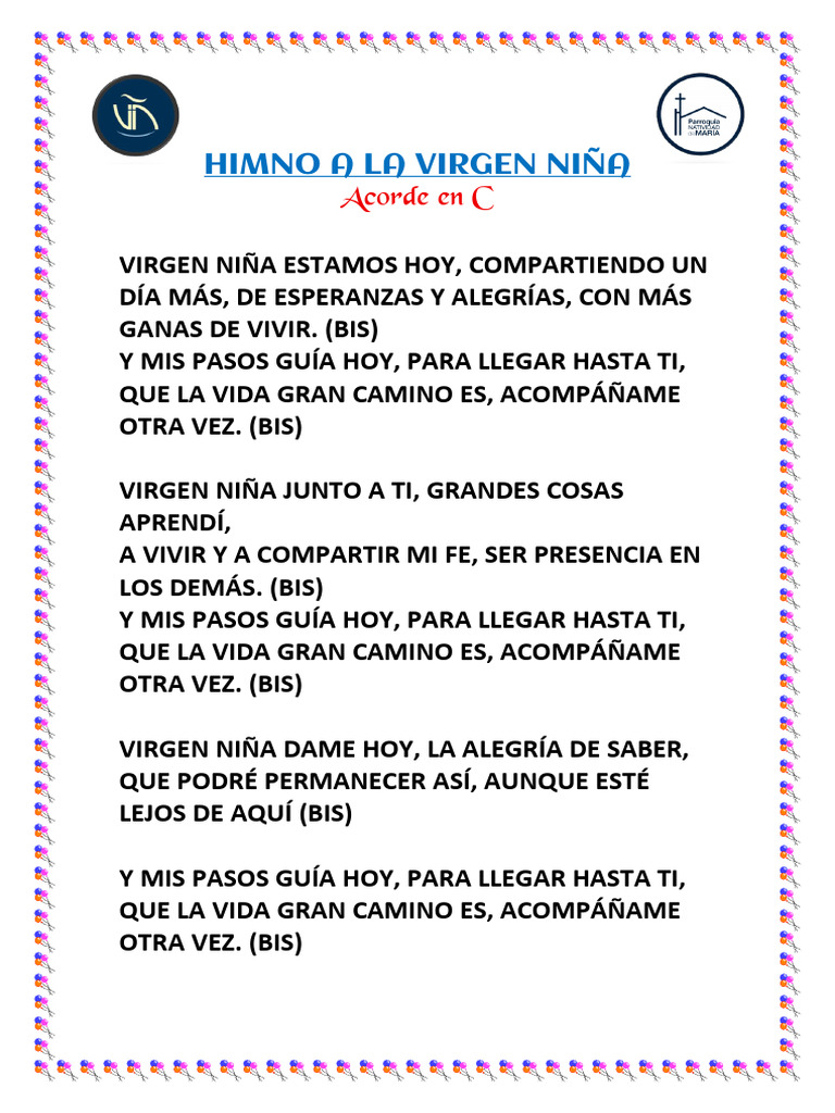 Himno a la Virgen Niña en C | PDF