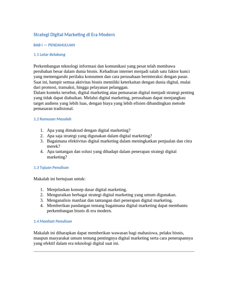 Strategi Digital Marketing Efektif | PDF