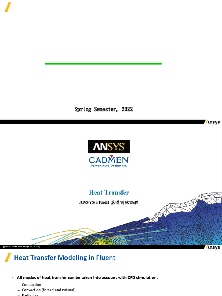 Heat Transfer Modeling in Fluent | PDF | Heat Transfer | Thermal Conduction