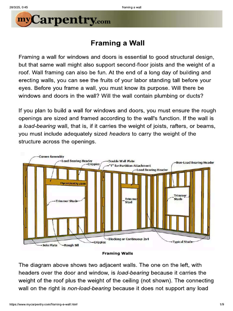 02 Framing A Wall | PDF